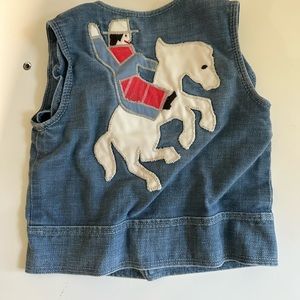 Vintage handmade cowboy denim vest